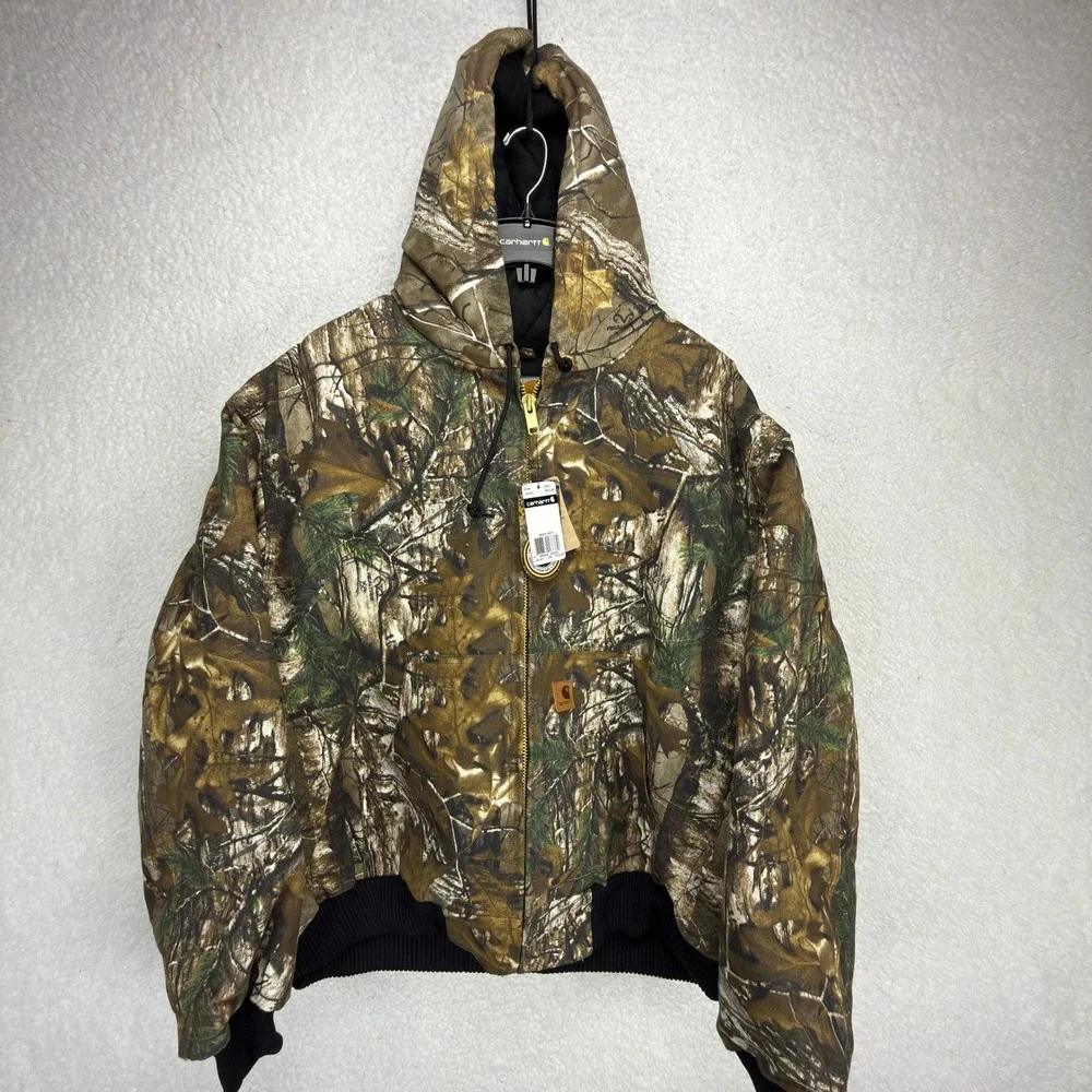 Carhartt Hunting Jacket Quilt Lined Mens 2XL J221 977 RealTree Camo NWT NOS